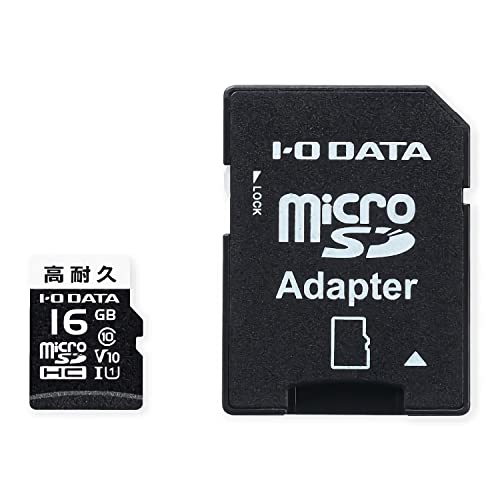 IODATA MSD-DR16G MicroSD Card for Dash Cam, 16GB MicroSDHC Class 10 Compatible, Heavy Duty