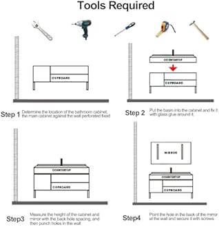 Bathroom Vanity Sink Set - Wall Mounted Floating Vanity Cabinet with Integrated Sink, Intelligent Vanity Mirror with Time Display, LED Lights & Defogging Function, 3 Soft-Close Doors (56IN)