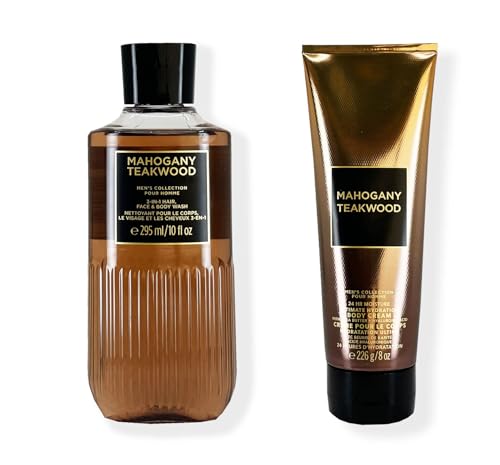 Duschgel und Creme Set von MAHOGANY TEAKWOOD 2 Stk - Original BBW