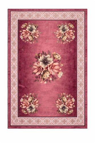 Image of AAZEEM Printed Tablecloth Soft Feel Table Cover 4-6 Seater,Table Cover,Dining Table Cover, Table Linen,Dining Table Chair Cover,Dining Table Cover 6 Seater|Purple|36 X 54 Inches