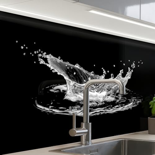 KitchenYeah© Credence Adhesive Pour Cuisine 60x80 cm Panneau Mural Adhesif Fond De Hotte Plaque Pvc Murale Peel And Stick Protege Mur Eau - Éclaboussure -...