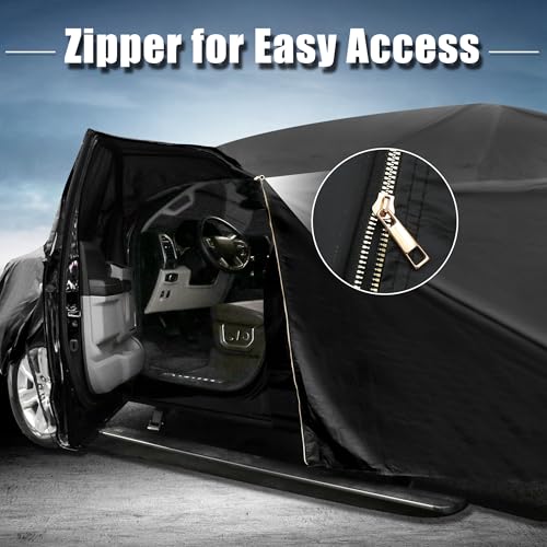 Image of uxcell Truck Car Cover for Hyundai Santa for Cruz 2021-2023 Outdoor Waterproof Sun Rain Dust Wind Snow Protection Black
