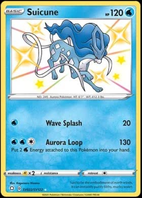Pokemon - Suicune SV022/SV122 - Shining Fates - Shiny Vault - Card