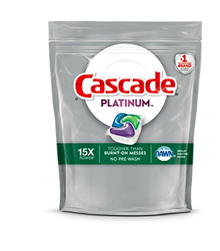 CascadePlatinum Actionpacs Dishwasher Detergent Fresh Scent, 10 Count