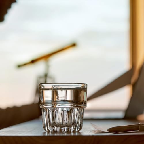 Image of Libbey Everest Stackable Glassware Set, 12-Piece Mixed Drinkware with 9 oz Small Rocks, 12 oz Large Rocks, and 14 oz Tall Juice Glasses, Durable Lead-Free Restaurant-Quality Glass