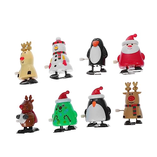 Hemoton Iron Wind-up Toys Bulk 8 Pcs Christmas Toys Boys and Girls Christmas Supplies Random Color