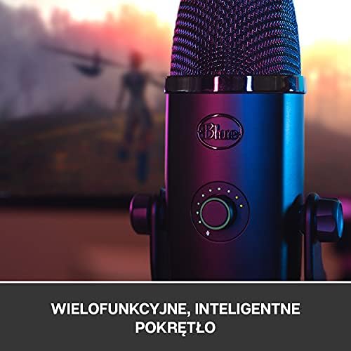 Blue Yeti X Professional Mikrofon Kondensacyjny USB do PC, Mac, Gamingu, Nagrywania, Streamingu, Podcastów na PC, Mikrofon z Funkcją High-Res Metering, Oświetleniem LED, Efekty Blue VO!CE - Czarny