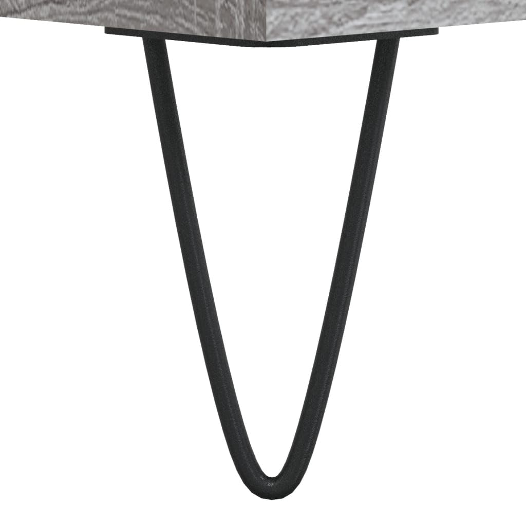 Homgoday Table basse grise Sonoma 90 x 44,5 x 45 cm en bois d'ingénierie, table d'appoint pour salon, salle de réception d'invités, chambre à coucher et mobilier de bureau