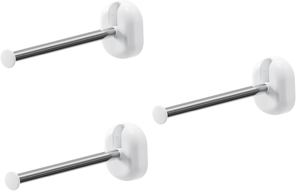 PRETYZOOM 3pcs Telescopic Hook Hanger Mounted Clothes Hanger Storage Organizer for Dorm Rooms Home Kitchen