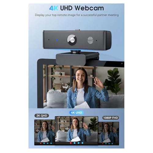 Webcam USB 4K mini caméra fluide avec double microphone intégré pour PC - 3