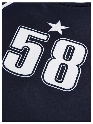 Girl's Number Print Striped Jersey Shirts Short Sleeve Crew Neck Crop Tops Graphic T Shirt3