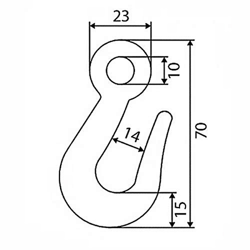 Kettenhaken Lasthaken Haken Gabelkopfhaken Kranhaken Parallelhaken verzinkt 60 mm