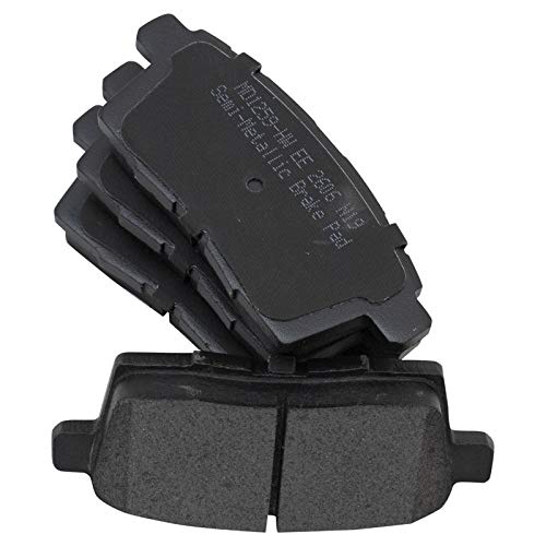 Image of TRQ Rear Brake Pad and Rotor Set Semi Metallic Parking Shoe Compatible with 2011-2012 Mazda CX-7