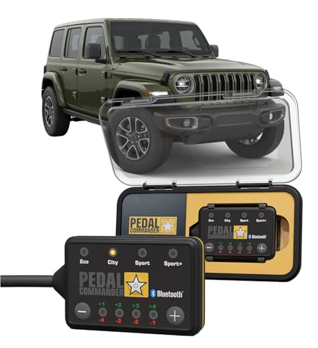Image of PEDAL COMMANDER for Jeep Wrangler JL 2018-2026 Throttle Response Controller - Anti-Theft, 4 Modes 36 Settings, App Control, Plug-and-Play - Off-Road Trail & Rock Crawling Performance Upgrade