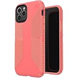 Speck Products Compatible Phone Case for Apple iPhone 11 Pro, Presidio Grip Case, Parrot Pink/Papaya Pink