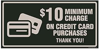Minimum Purchase for Credit Card Required Signage ($10 Minimum)
