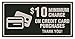 Minimum Purchase for Credit Card Required Signage ($10 Minimum)