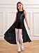 JEYPINMI Kids Girls Chiffon Sleeveless Sequined Birthday Prom Party Jumpsuit Pageant Dancing Romper Gowns Black 10 Years