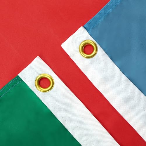 Image of AZ FLAG - Azerbaijan Flag - 3x5 Ft - 100D Polyester Azerbaijani Banner with Two Metal Grommets - Fade Resistant - Vivid Colors - 3' x 5' Feet - 150x90 Cm