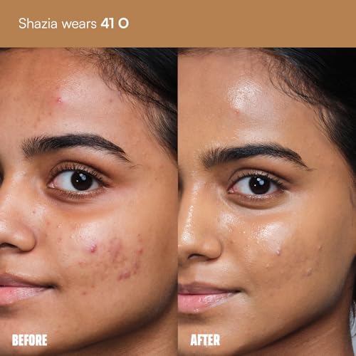 Image of FAE Beauty Face Card 4-in-1 Super Serum Skin Tint | Hydrates, Primes, Provides Coverage & Protects with SPF | Lightweight, Dewy Finish | 30 Shades for Indian Skin Tones | Shade - 41O - Warm Olive