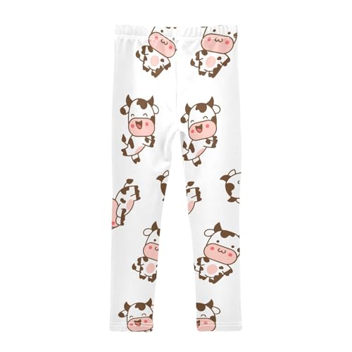 Beautiful Cow Girls Leggings,Workout Leggings for Girls Toddler Athletic Legging Size for 3-10T2