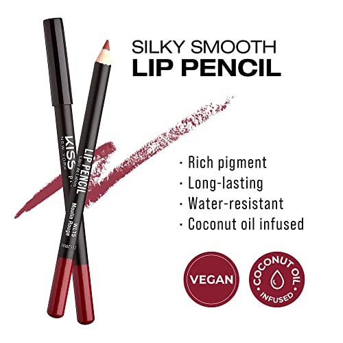 Image of Kiss New York Professional Slim Long-Wear Lip Liner Pencil, Matte Finish