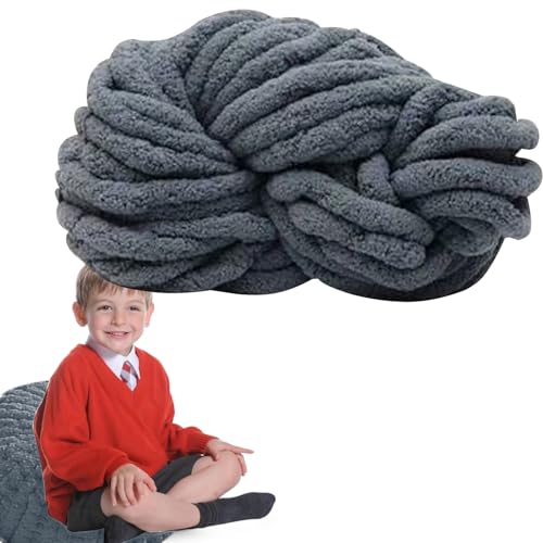 Chunky Knit Yarn | Giant Thick Hand Knitting Chenille Yarn,Soft Carpet Scarf Making Crocheting Supplies for Gloves Caps Sweaters Bathrobes Rugs Home Decor