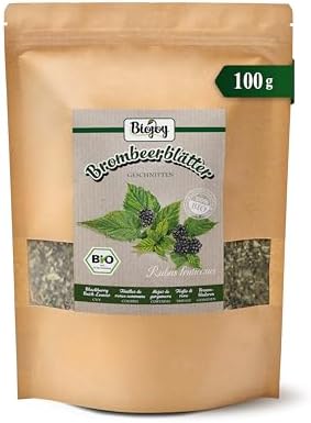 Biojoy Hojas de Mora BÍO (100 g), secadas y cortadas, apto para Té e Infusión (Rubus fruticosus)