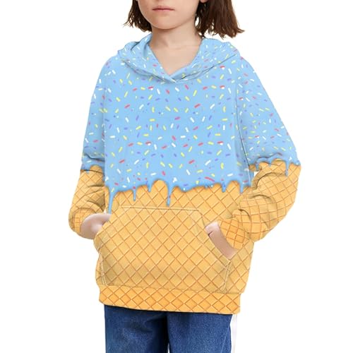 Image of Coloranimal Unisex Girls and Boys Long Sleeve Hoodies Hoody Athletic Pullover Sweatshirts Tops Age 6-16year