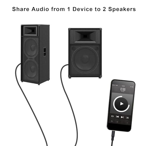 Répartiteur audio 3.5mm TRRS plaqué or mâle vers 2 mâles de 1m