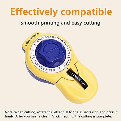 Airmall Compatible Omega Label Tape Replacement for Dymo Embossing Tape 9mm x 3m, Self-Adhesive Plastic Embossing Label for Dymo Omega Dymo Junior Motex, White on Black, 10-Roll
