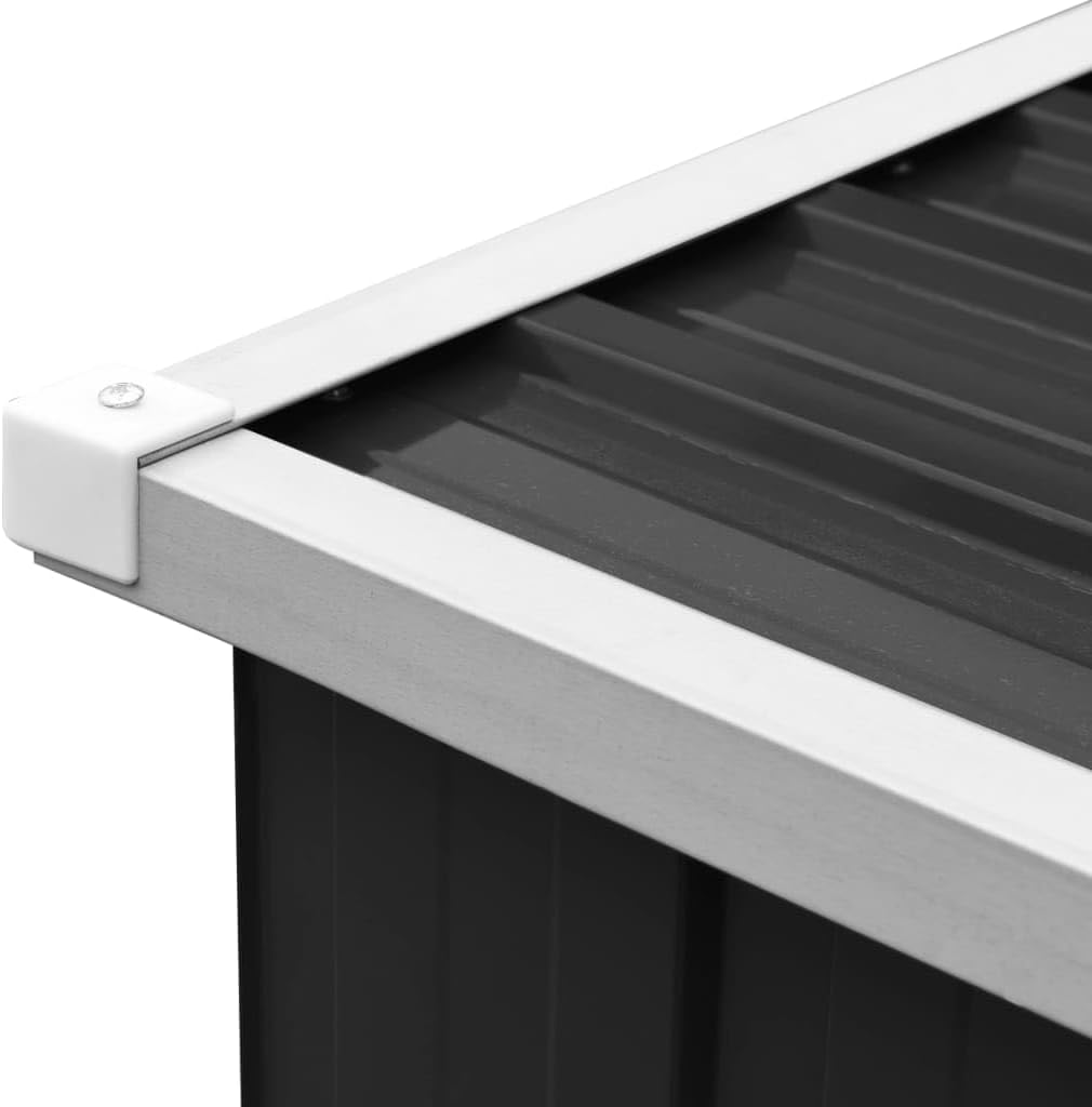 Close-up of the shed roof corner