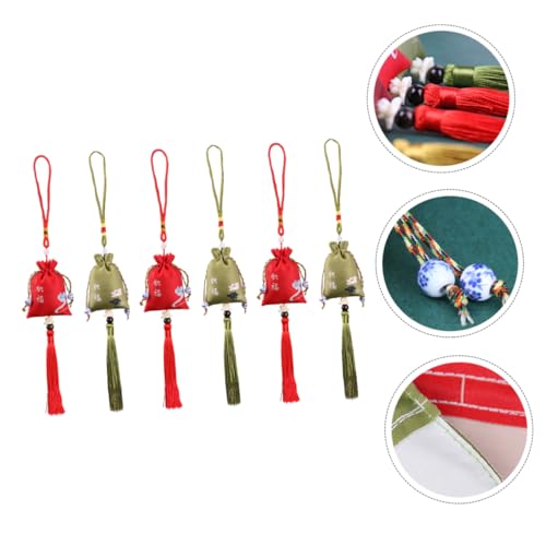 Set de 6 bolsas decorativas bordadas para aromatizar miniatura 6
