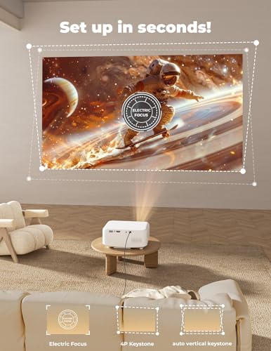Portable Smart Projector 4K Support