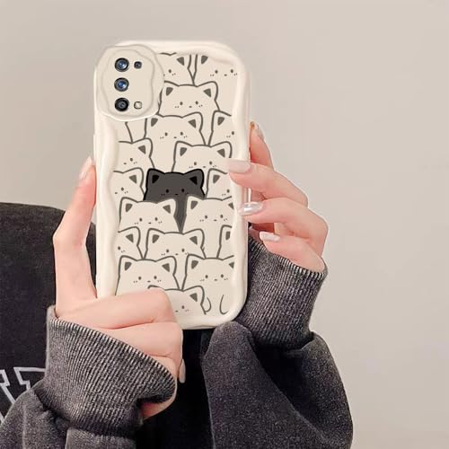 PAIXIKYZ Compatible con Realme 7 Pro Funda Silicona Suave con Diseño Ondas Cremosas Suaves
