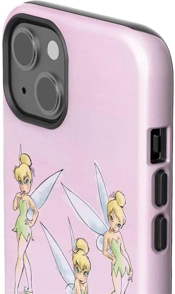Skinit Impact Phone Case Compatible with iPhone 14 - Officially Licensed Disney Tinker Bell Water Color Art Poses Design