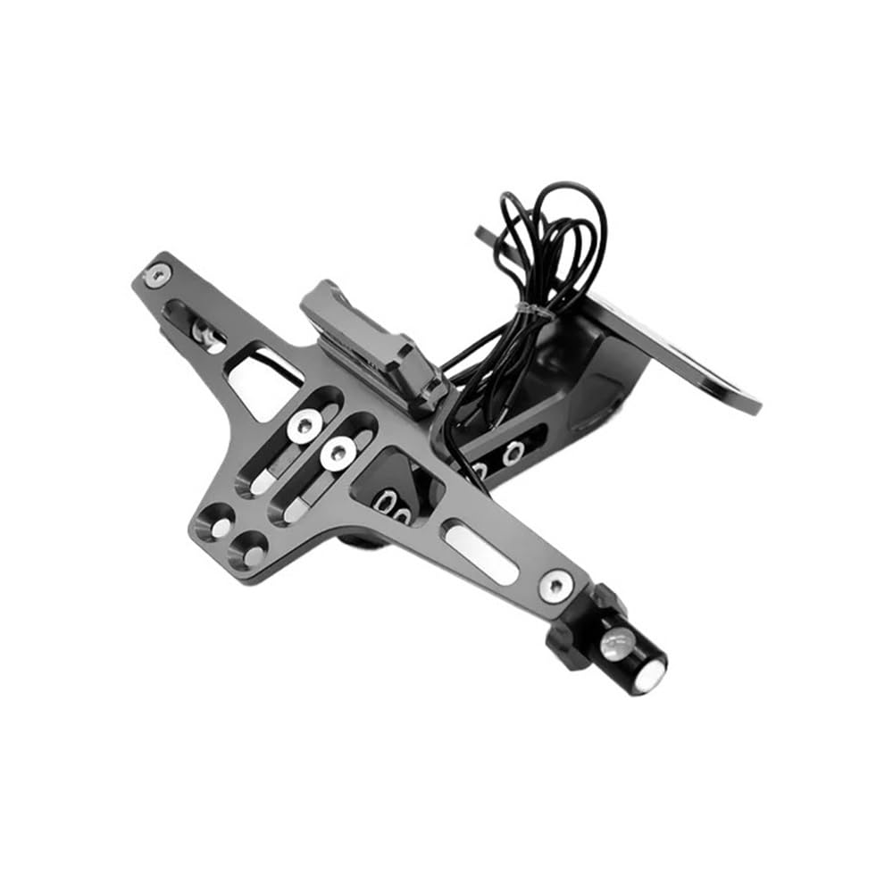 Soportes Matrículas para Y&amaha para MT01/02/03/07/09/ para Tracer para MT10 para MT25 Soporte De Matrícula De Motocicleta Plegable con Luz