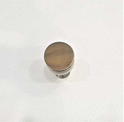 Image of InArt Golden Finish Pop-up Brass Basin Drainer /Waste Coupling /Waste Kit for Bathroom Wash Basin /Vessel Sink Gold Color 5 Inch Brass Full Threaded Pop Up Waste Coupling 32 MM