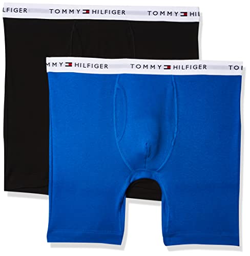 Tommy Hilfiger Men's Big & Tall Underwear Multipack Cotton Classics Boxer Briefs, Orange/Blue, Xxxxxx-Large #TOP22