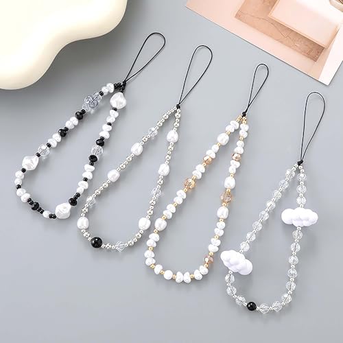 Cordon de téléphone perles fixes girly chic pour smartphone tendance - 6