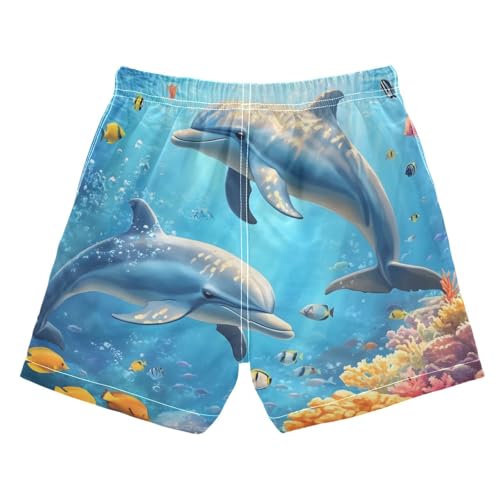 susiyo Boys Swim Trunks Dolphins Toddler Swim Shorts Quick Dry Beach Board Shorts Little Boy Bathing Suits Swimwear2