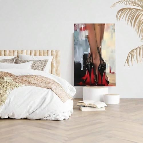 Affiche sur toile de talons hauts XBTYKPB 70x100 cm sans cadre pour salon