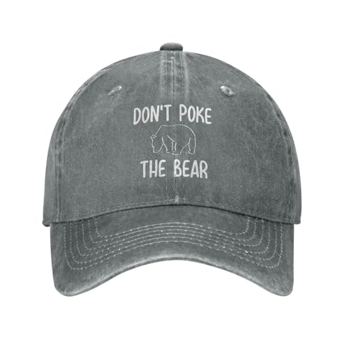 Gorra de Camionero Divertida con la Frase No Pinches al Oso para Hombre y Mujer.