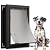 Dog Door, Heavy Duty Large Dog Doors, Aluminum Dog Door for Extreme Weather, Weatherproof, Easy Installation, Durable (Large, Black)