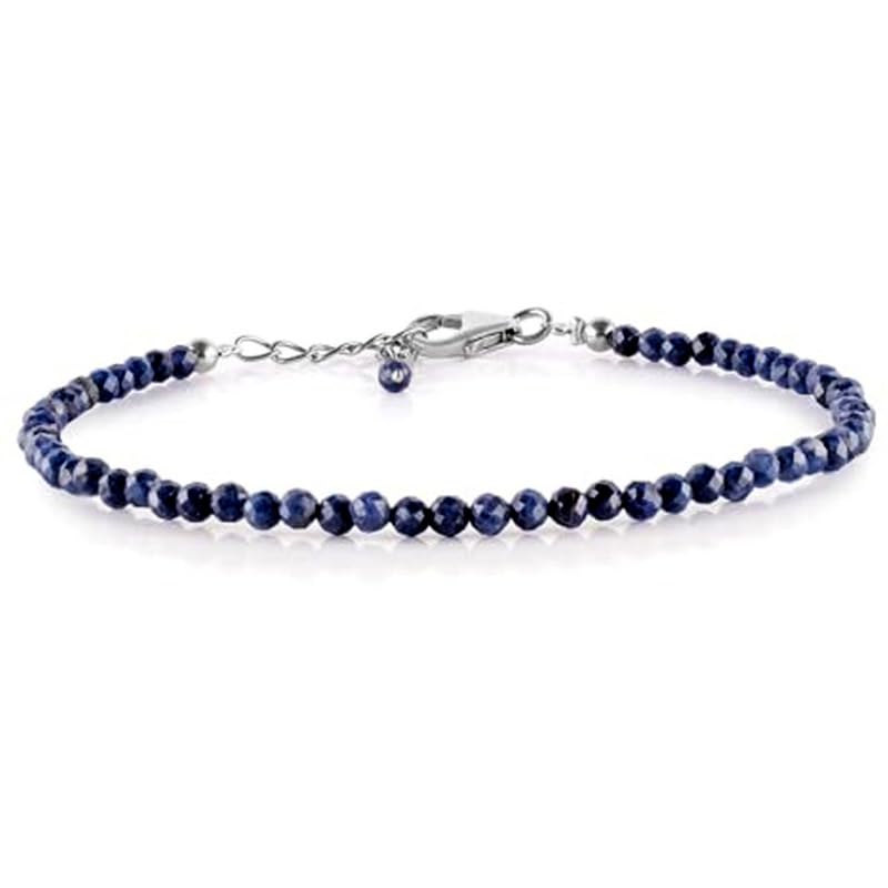 Pulsera de zafiro azul ajustable que elimina la incomodidad de tallas fijas