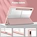 Fintie Hybrid Slim Case for Samsung Galaxy Tab S8/Tab S7 11 Inch (Model SM-X700/X706/T870/T875/T878) with S Pen Holder, Shockproof Cover with Clear Transparent Back Shell, Rose Gold