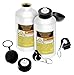 Science Teacher Appreciation Gifts for Women Warning Dihydrogen Monoxide H20 Pun Science Jokes Puns Funny Periodic Table Gift 2-Pack 20-oz Aluminum Water Bottles with Carabiner Clip Top White