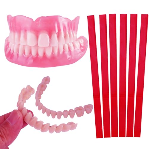 Image of dentaduras postizas para hombre，easy and convenient diy dentures at home kit complete, make your own dentures kit for top and bottom of temporary,repair missing teeth (Tooth white fifteen)