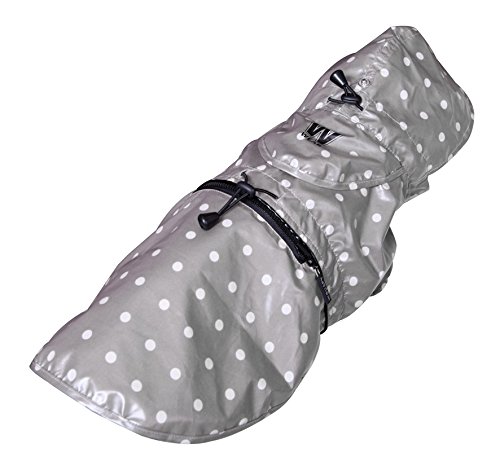 Wouapy Foldable Raincoat, Size 25, Grey, Polka Dots
