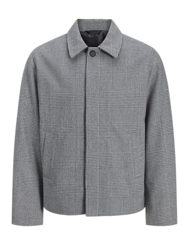 JACK & JONES Jjeharrison Short Coat Sn, Light Grey Melange, X_L, Gris Claro, x_l